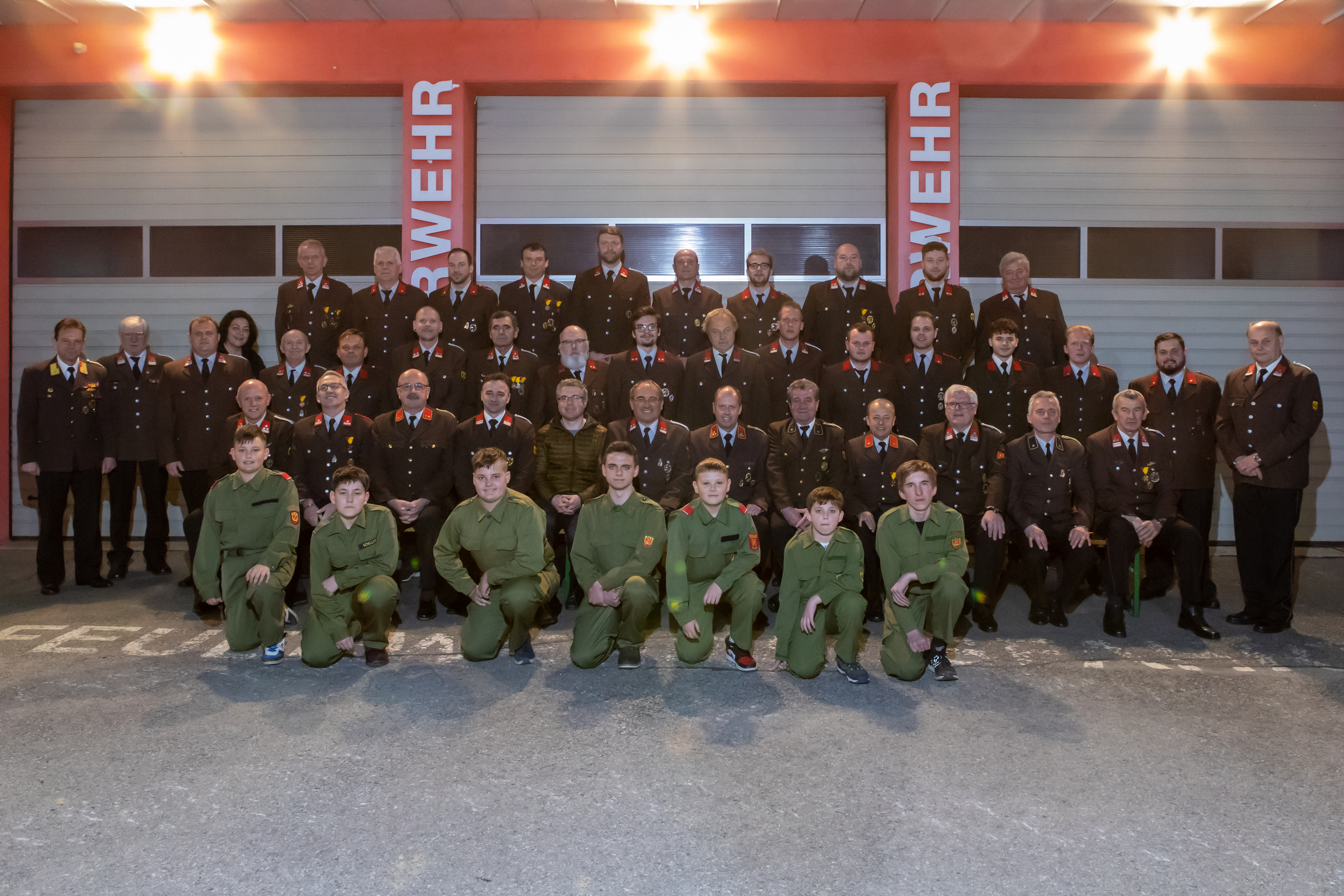 Gruppenfoto der Freiwilligen Feuerwehr Wolfau